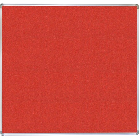 Aarco VIC Cork Bulletin Board with Euroframe Design 48"x48" Hot Salsa ERC4848210